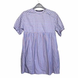Zara Trafaluc Collection Blue and Pink Stripped Shirt Mini‎ Babydoll Dress
